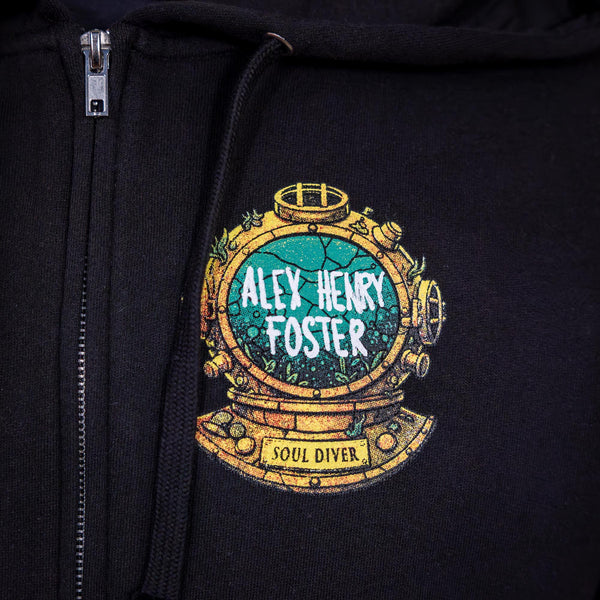 "Soul Diver" Zipped Hoodie